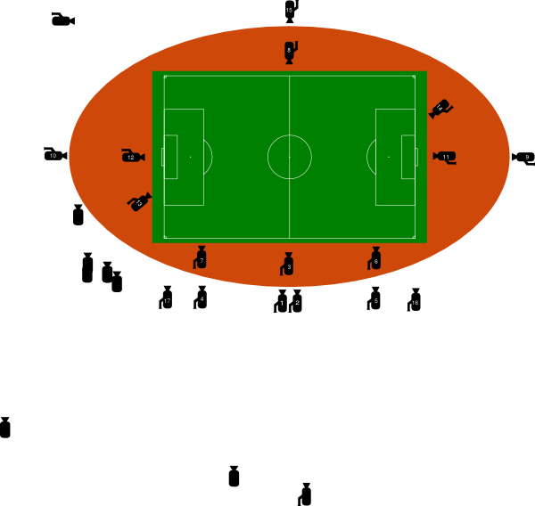 Stadium Cameras Clip Art - Clip Art (600x568)