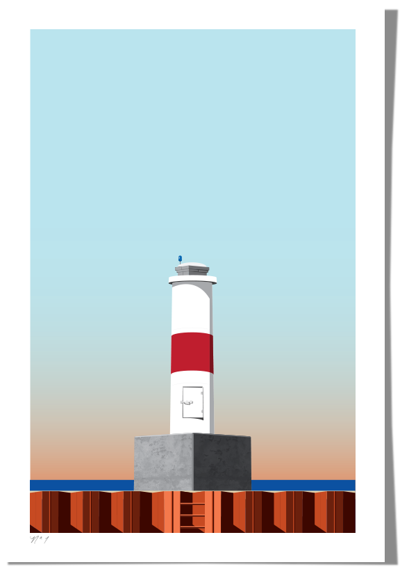 Petoskey Lighthouse Art Print - Petoskey Lighthouse Art Print (1000x1000)