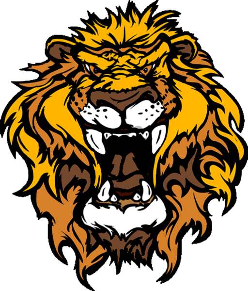 Lion Head Cartoon - 2 X 30cm/300mm Angry Lion Tiger Vinyl Sticker Decal (512x600)
