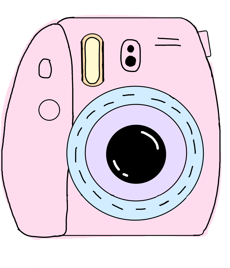 Pastel Polaroid Polaroidcamera Tumblr Girls Pink Kawaii - Polaroid Camera Clipart (772x898)