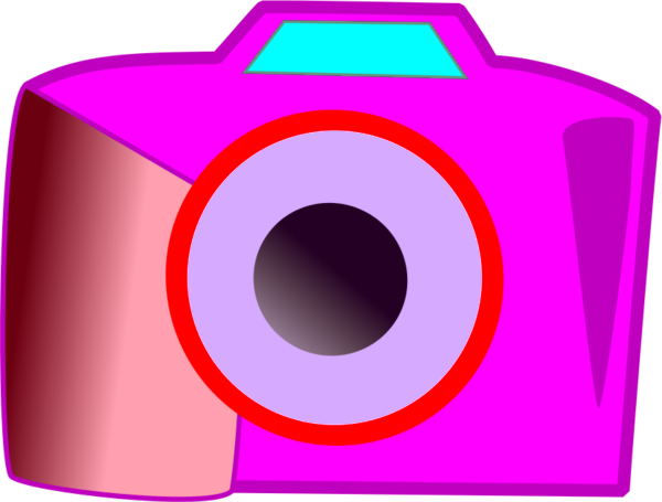 Camera Clipart Purple - Camera (600x455)