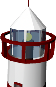 My Lighthouse Exterior Is Composed Of Only One Polygon, - Lighthouse (400x300)