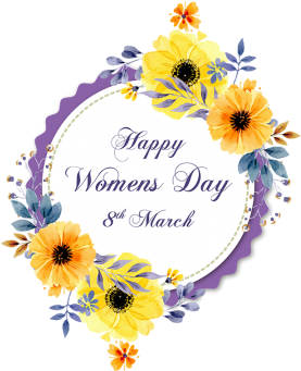 Womens Day With Floral Vector, Happy Women Day, 8 March, - Happy Women's Day Flowers (360x360)