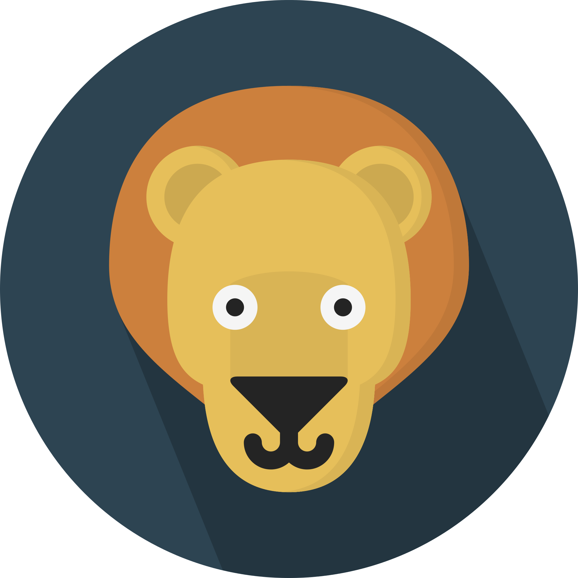 Cartoon Lion Head 28, - Lion (2000x2000)