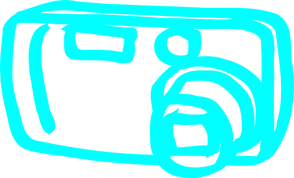 Whimsical Teal Camera Clip Art - Clip Art (600x364)