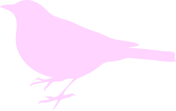 Pink Bird Silhouette 3 Clip - Bird Silhouette Clip Art (600x380)
