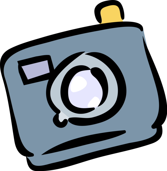 Vector Illustration Of Photography Digital Slr 35mm - Vector Illustration Of Photography Digital Slr 35mm (687x700)