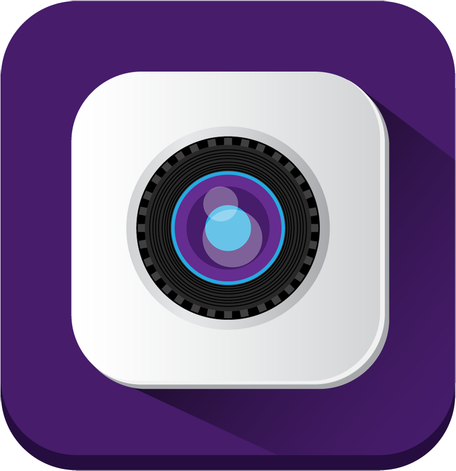 Camera 2 Icon - Camera Long Shadow Icon (1024x1024)