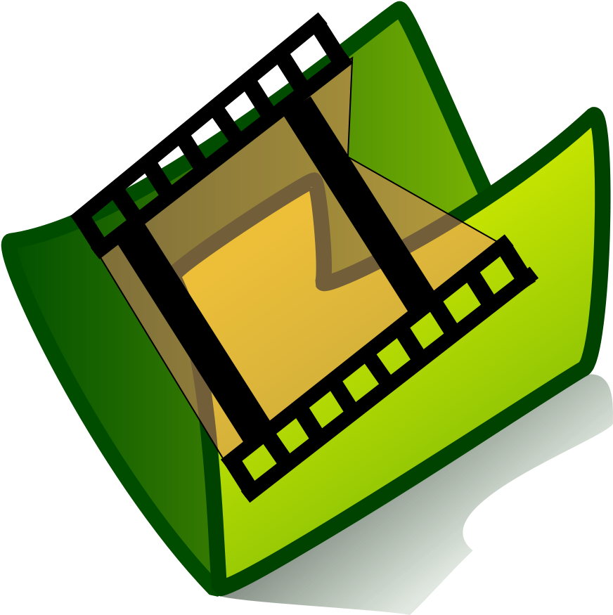 Folder Video Clipart Vector Clip Art Free Design - Iconos Verdes Para Carpetas Png (900x900)