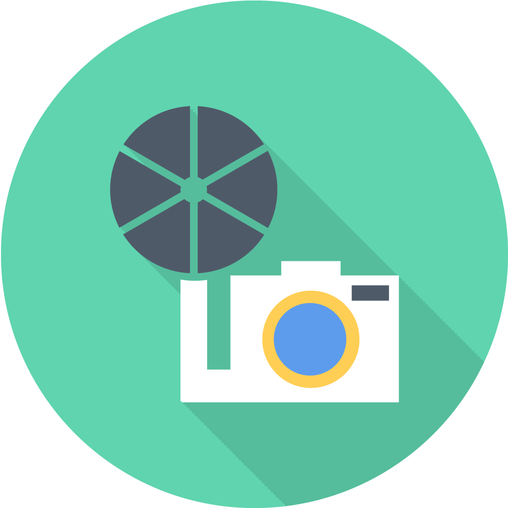 Old Camera Icon - Flat Multimedia Icon Png (1024x1024)