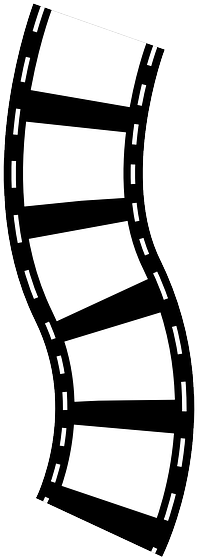 Film Black, White, Cartoon, Camera, Movie, Roll, Rolls, - Film Roll Clip Art (320x640)