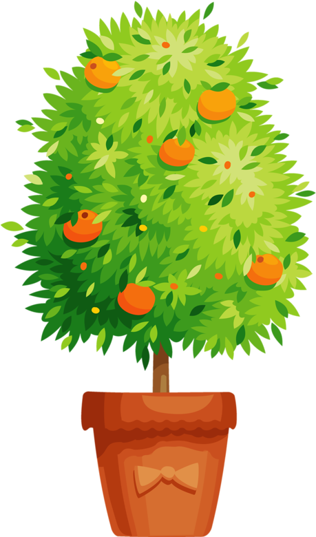 Potted Trees, Potted Flowers, Potted Plants, Orange - Flower Pot Vector Png (492x800)