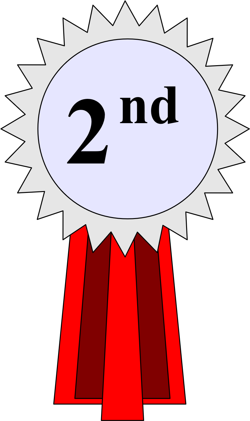 2nd Place Medal Clipart - 2nd Place Ribbon Clip Art (2160x1419)