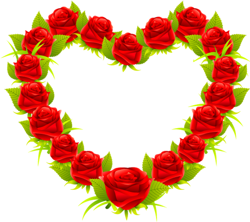Heart Shaped Roses Icons - Happy Valentines Day Images Png (512x512)