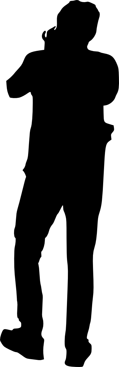 Silhouette Photographer - Transparent Man Silhouette Png (398x1227)
