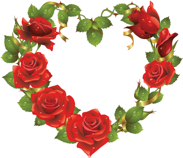 Heart, Love, Background, Day, White, Red, Symbol, Valentine, - Love Hearts With Flowers (640x640)