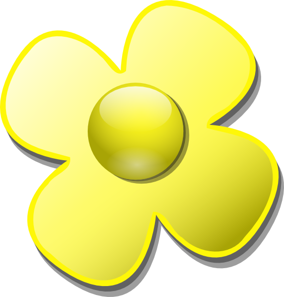 This Free Clip Arts Design Of Yellow Game Marble Flower - Heart (570x597)