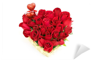 Love Heart Shape Red Roses Gift Bouquet For Valentine - Love (400x400)