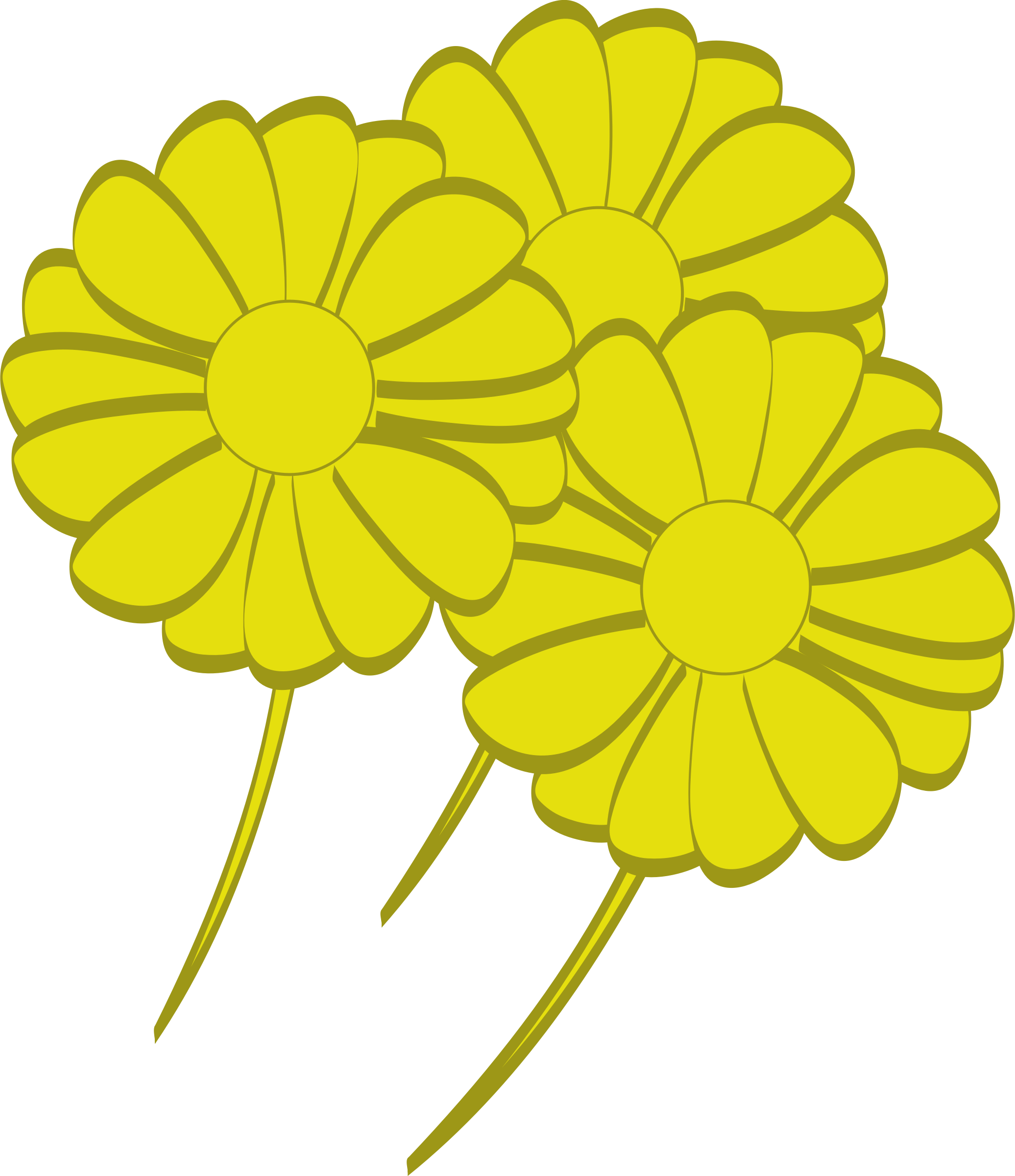 This Free Icons Png Design Of Yellow Flowers - Yellow (2072x2400)