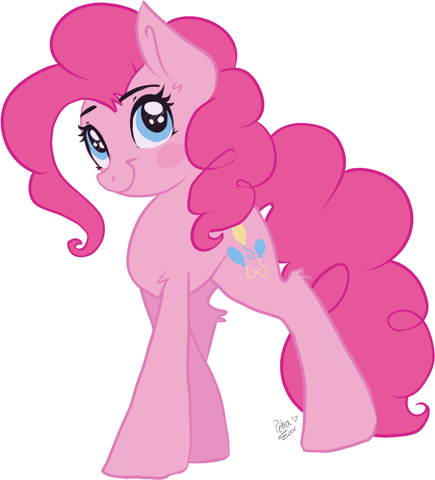 Pinkie Pie By Drawing-heart - Pinkie Pie (1900x1700)
