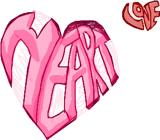Forum Draw A Heart Out Of The Word Heart Or Love Deviantart - Heart With The Word Heart (450x340)