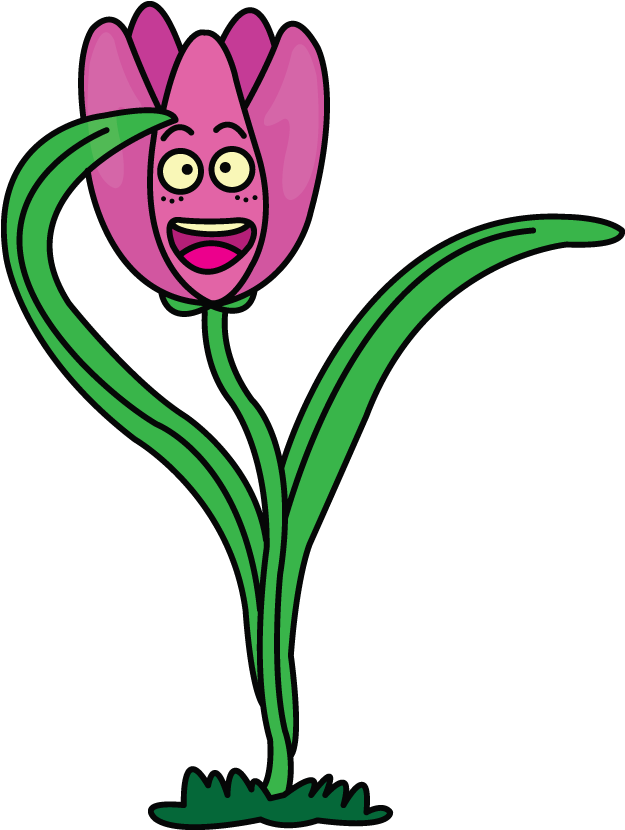 Cartoon Tulip Drawing Tutorial Http - Tulip Drawing Easy (720x1280)