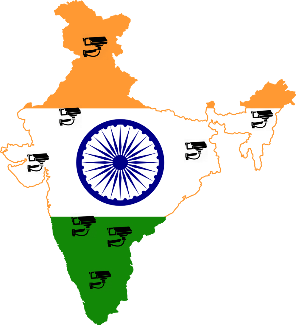 Live Monitoring Of Multiple Location Cctv Camera - India Flag (994x1093)