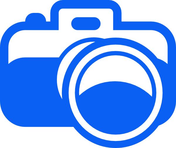 Blue Camera Pictogram Svg Clip Arts 600 X 504 Px - Blue Camera Logo Png (600x504)