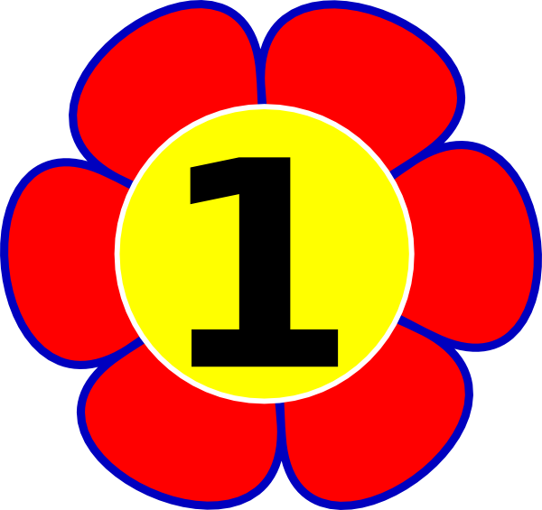 Counting Flower Clip Art At Clker - Drawing (600x565)