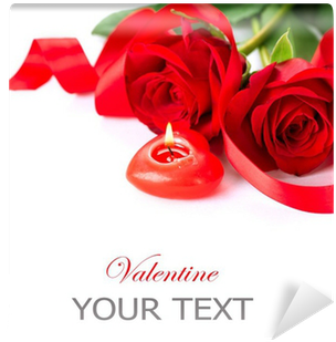 Valentines Rose Flower With Ribbon And Heart Shape - Flower (400x400)