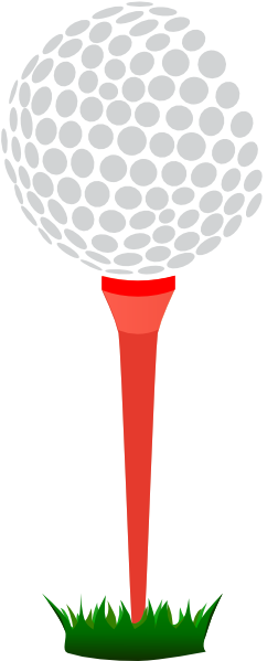 Golf Tee Clip Art Red Golf Tee Clip Art At Clker Vector - Ping Pong (252x599)