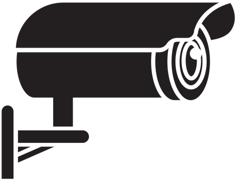 Video Surveillance Camera Flat Icon Transparent Png - Simbolo Camara De Videovigilancia (512x512)