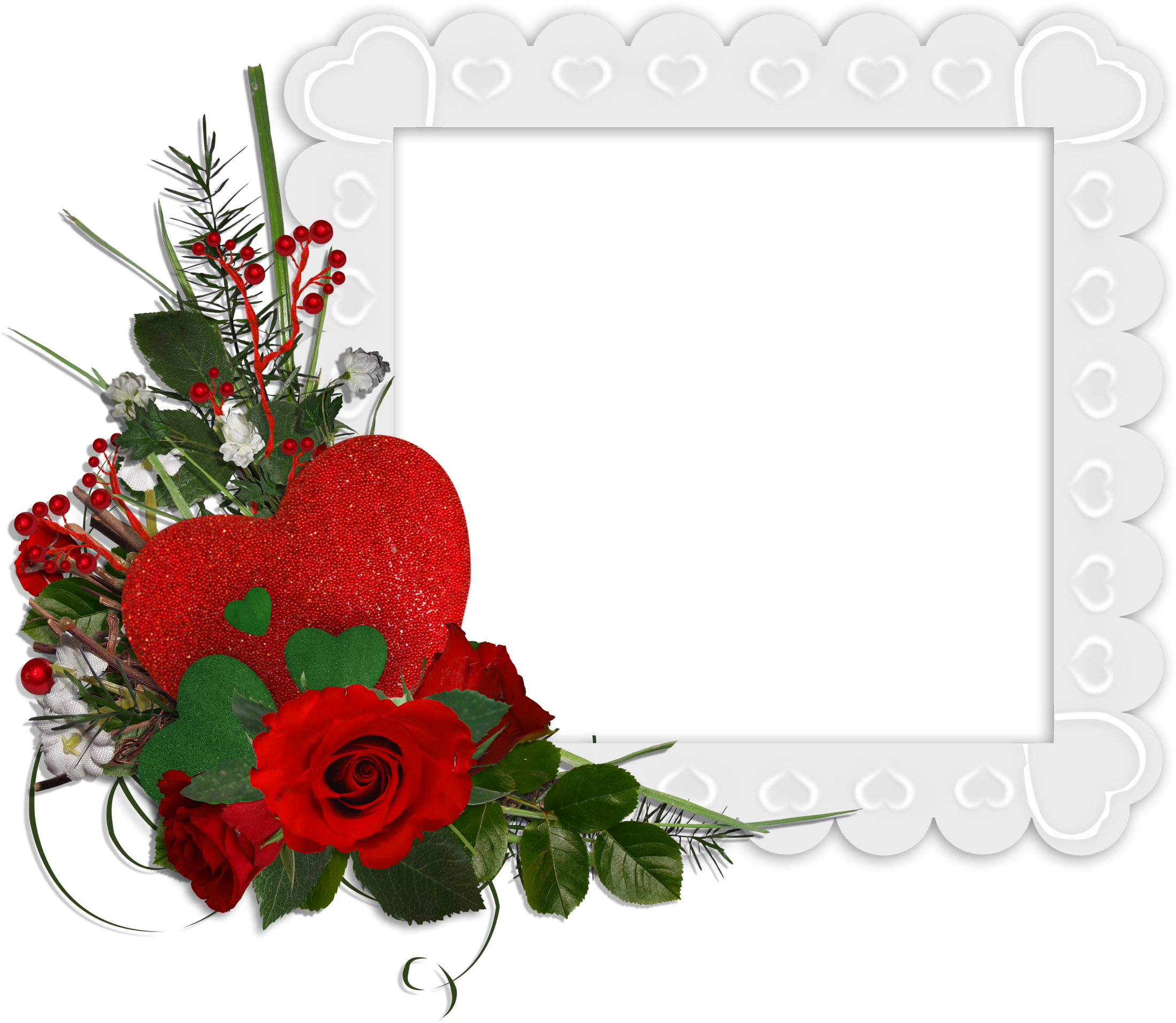 Hearts And Roses Coloring Pages - Red Roses Photo Frames (2200x1913)