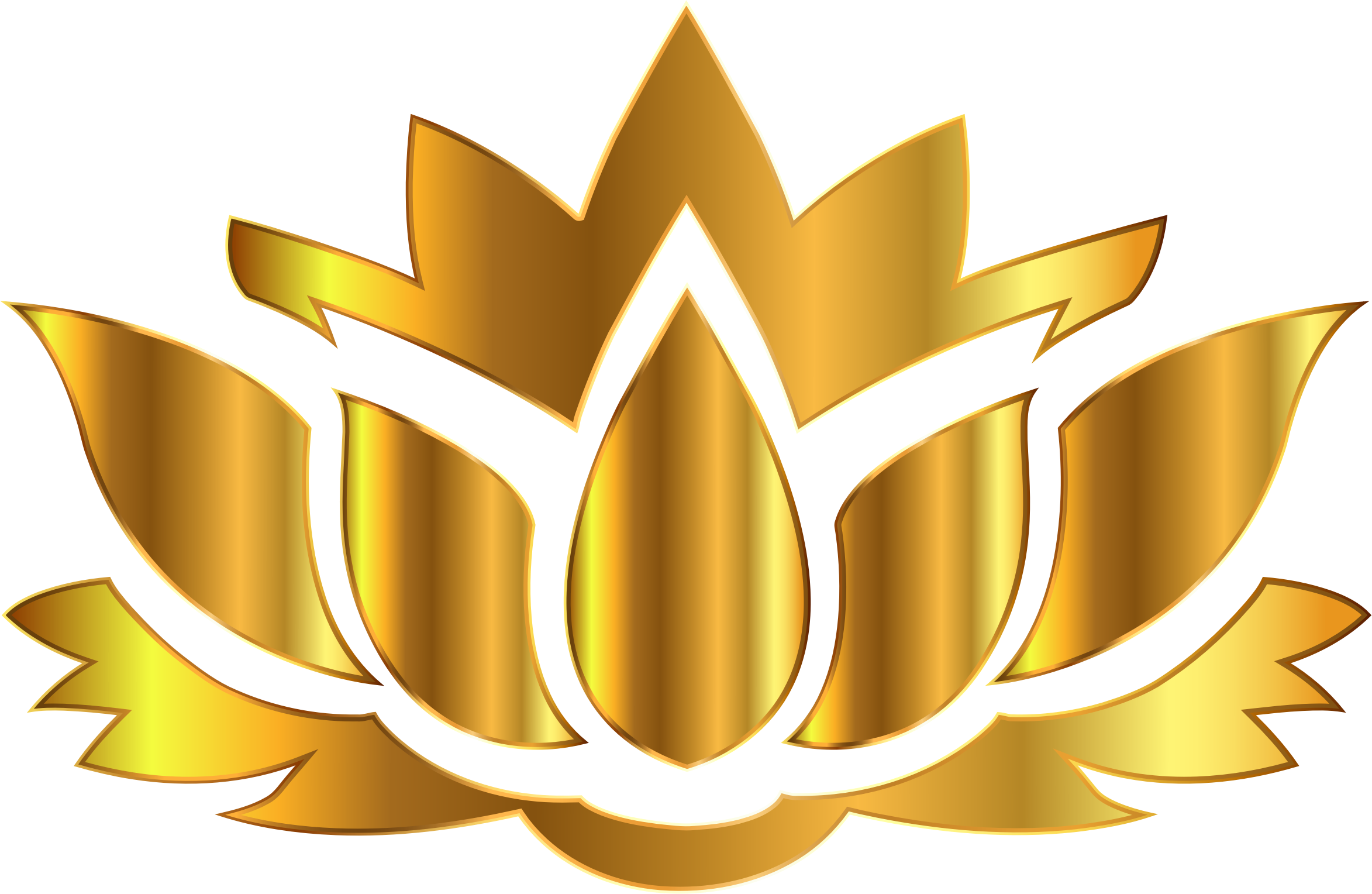This Free Icons Png Design Of Gold Lotus Flower Silhouette - Gold Lotus Flower Logo (2346x1528)