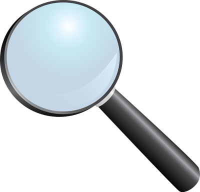 Vector - Symbol Of Magnifying Glass (400x384)