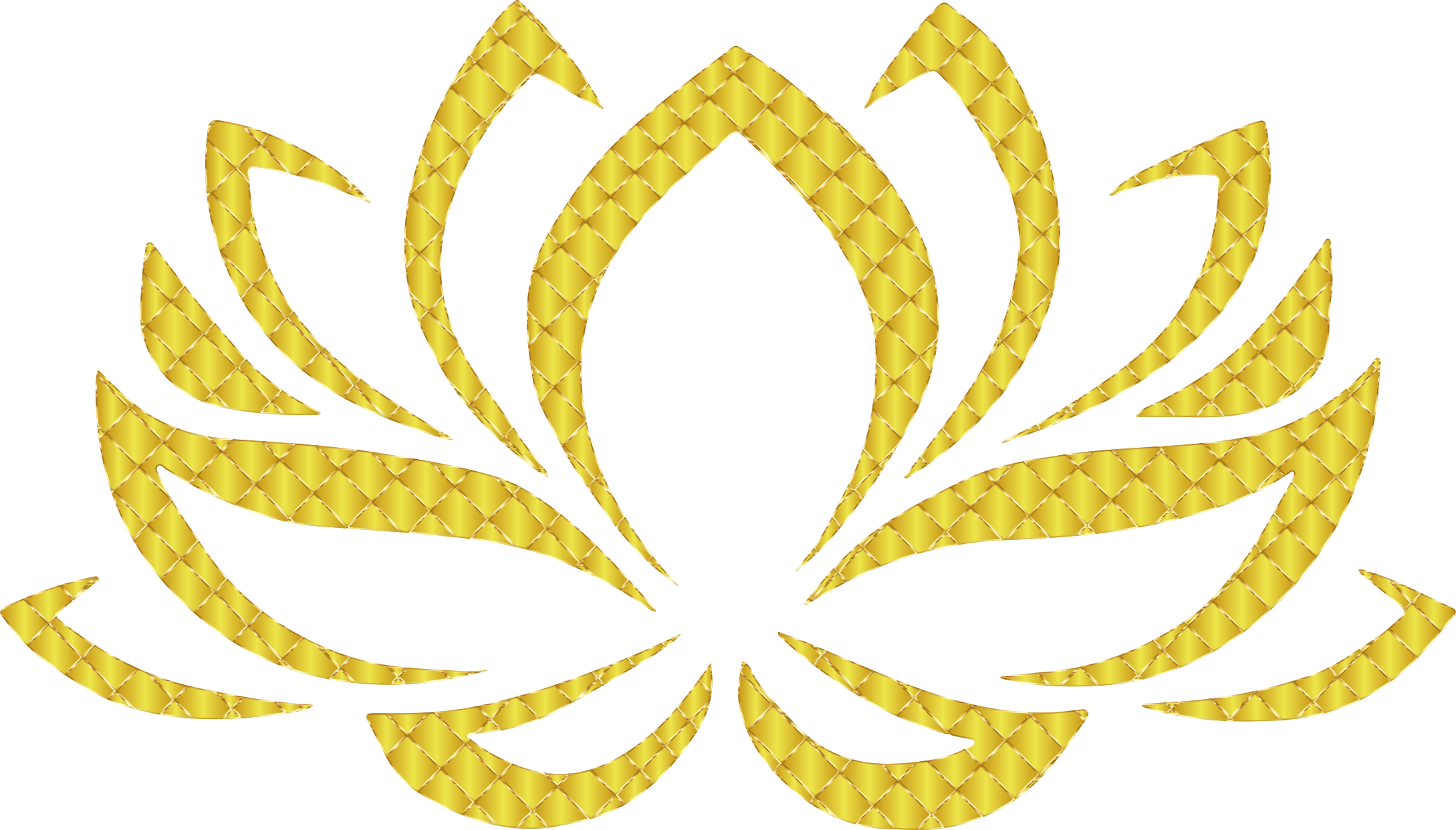 This Free Icons Png Design Of Golden Lotus Flower 3 - Lotus Flower Black And White (2178x1242)