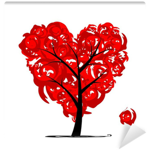 Love Tree, Heart Shape For Your Design Wall Mural • - Arbre De Vie En Coeur (400x400)