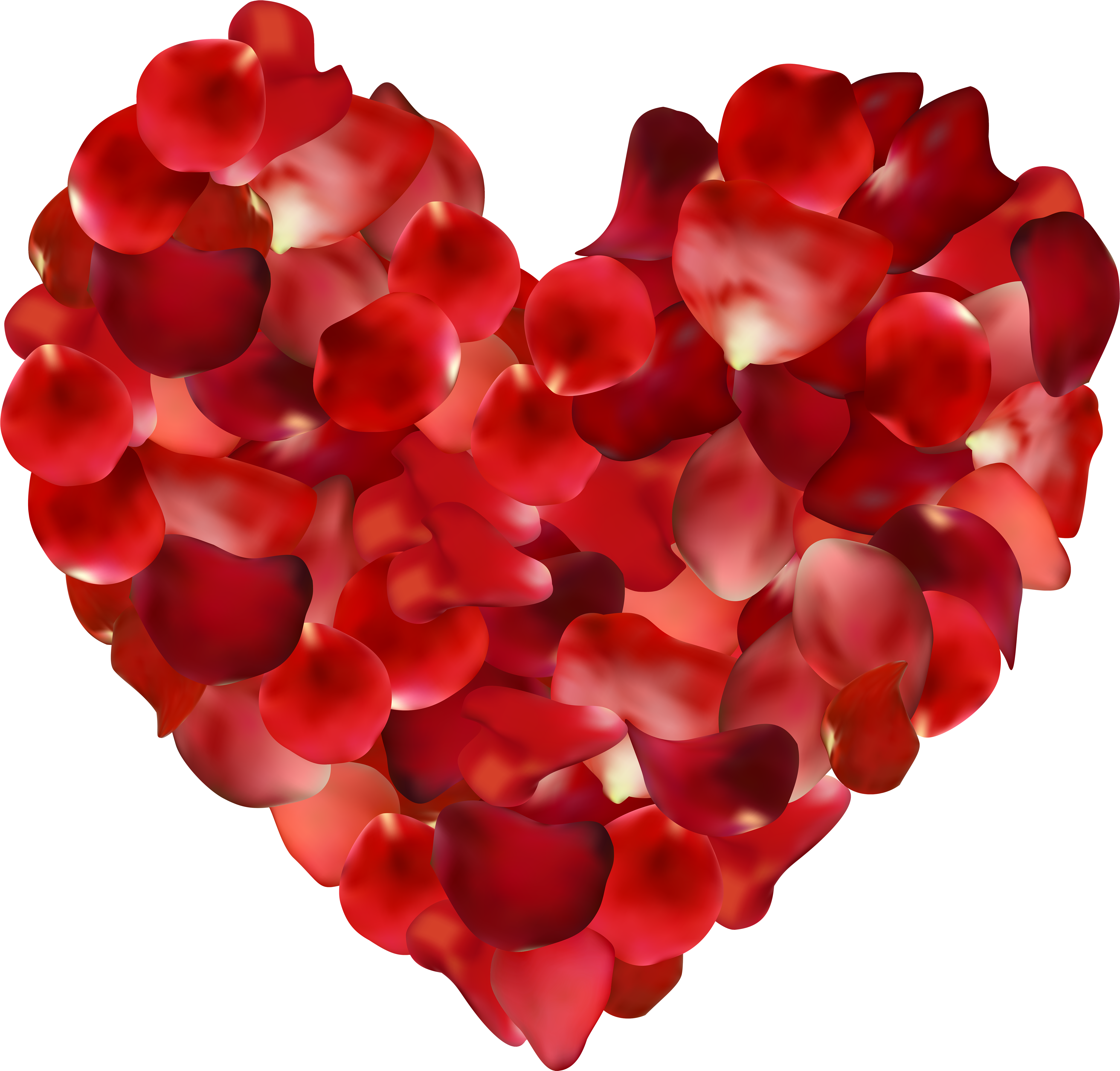 Rose Petals Heart Png Clipart Image - Petals Heart Png (5000x4778)