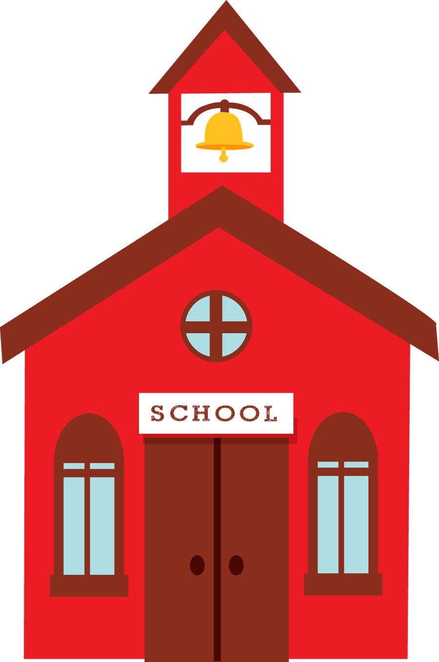 Apple Schoolhouse Quiltsschool Kidsdigital Scrapbookingclip - Little Red School House Cartoon (900x1355)