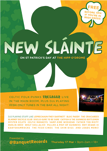 New Slainte / The Lagan Thursday 17th March At The - Flyer (598x598)