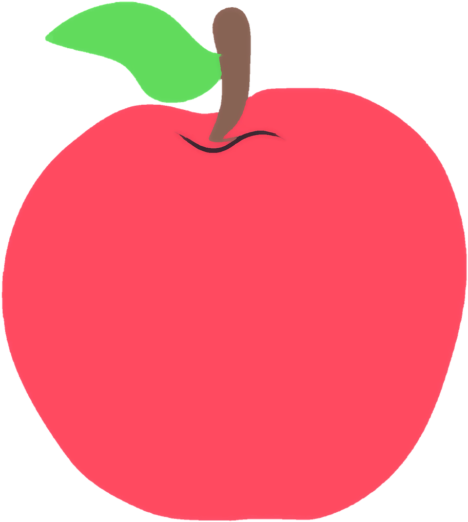 School Apple Clipart - Apple Illustration Png (1280x1280)