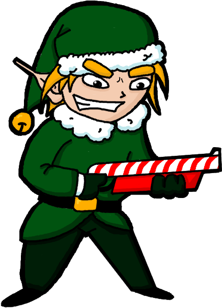 Xmas 2017 Special Saturday At Tuddenham Â€“ Gunman - Christmas Elf With Gun (497x640)