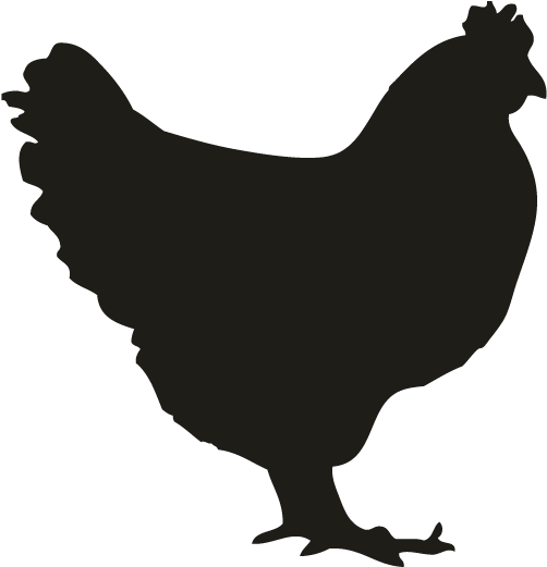 Chicken Silhouette Free Vector Art - Chicken Silhouette Clip Art (696x696)