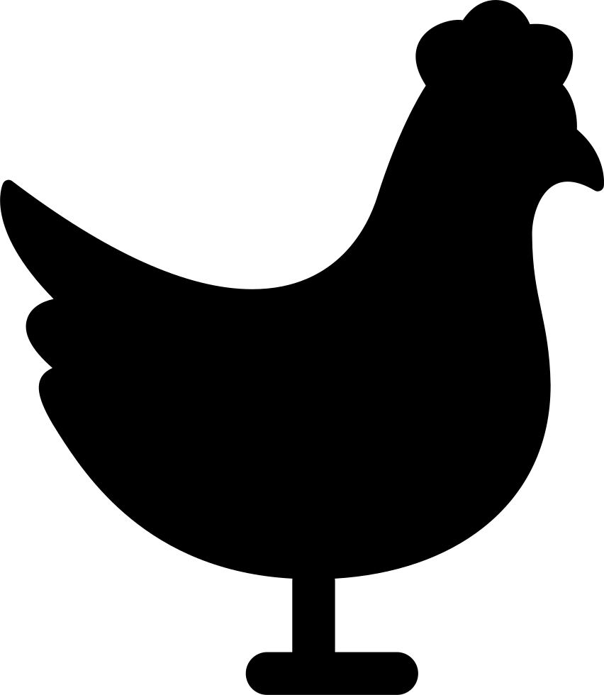 Chicken Silhouette Clip Art - Chicken Silhouette (852x980)