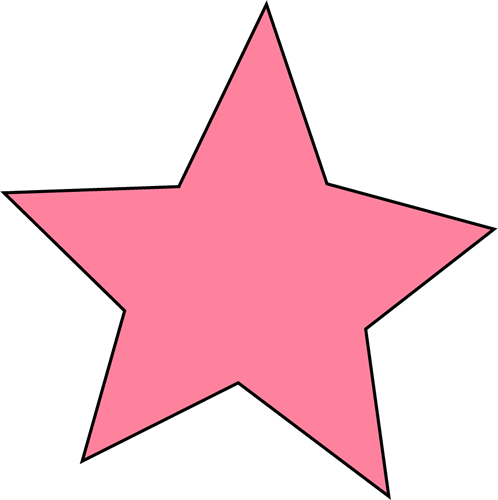 Pink Star - Pink Clip Art Star (498x500)