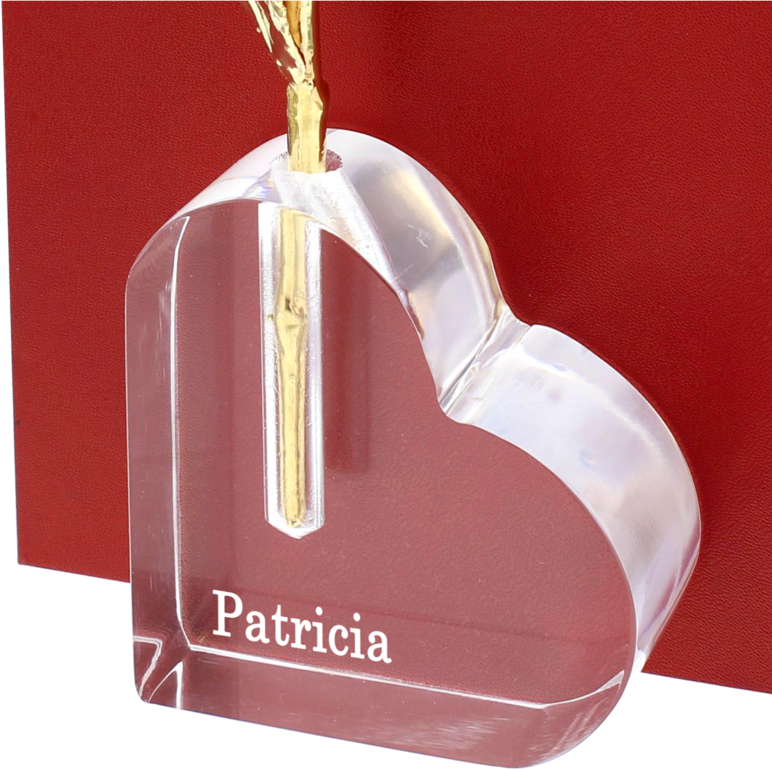Heart Shape Flower Vase - Goldene Rose 15 Cm Mit Personalisierbarer Vase (1200x1200)