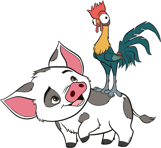 Holiday Coloring Pages » Coloring Pages For March - Pua And Hei Hei (565x515)