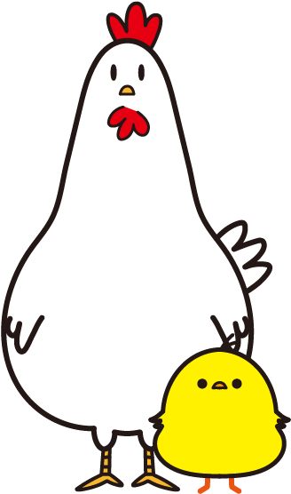 にわとりとひよこの大群 にわとりとひよこ イラスト - Chicken