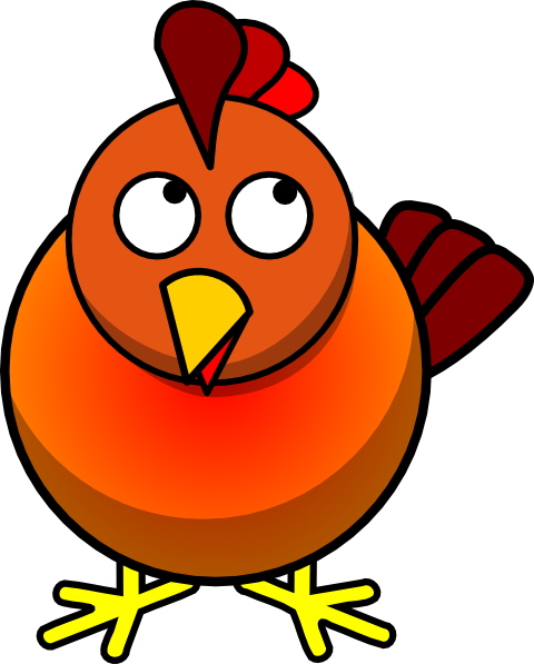 Cartoon Chicken Shower Curtain (480x597)