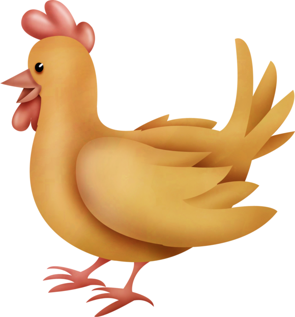 Hen Chickencliparthensart - صورة دجاجة مرسومة (600x645)